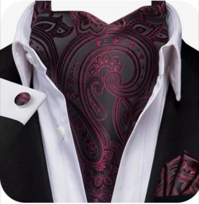 Set cravata / esarfa Ascot + batista + butoni, model 94