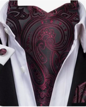 Set cravata / esarfa Ascot + batista + butoni, model 94