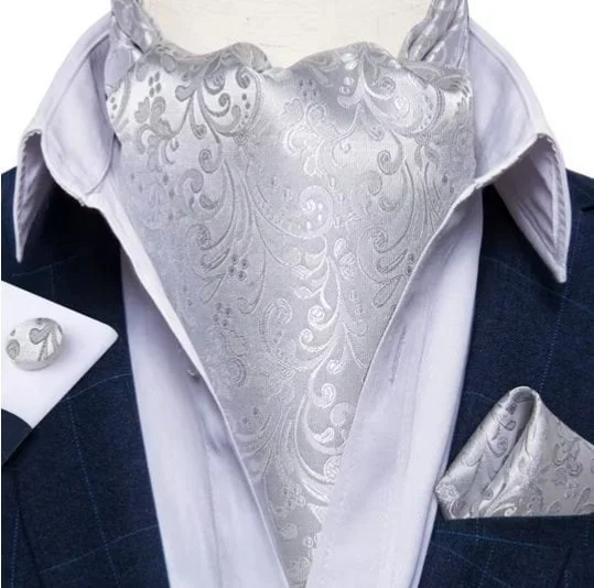 Set cravata / esarfa Ascot + batista + butoni, model 96