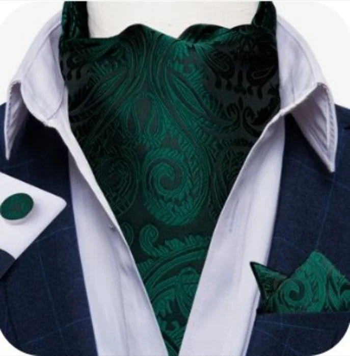 Set cravata / esarfa Ascot + batista + butoni, model 97