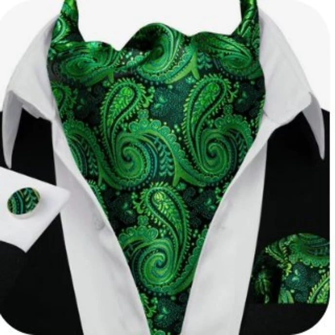 Set cravata / esarfa Ascot + batista + butoni, model 100