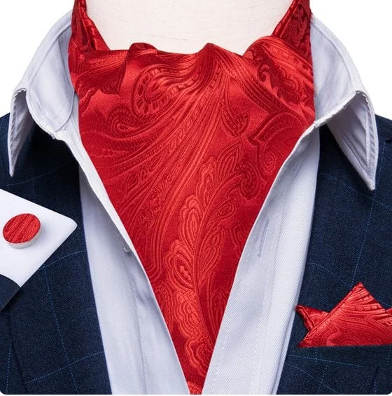 Set cravata / esarfa Ascot + batista + butoni, model 69