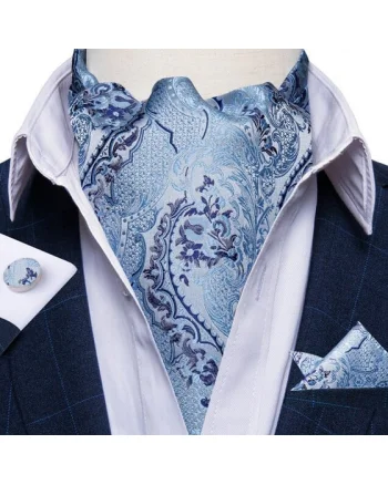 Set cravata / esarfa Ascot + batista + butoni, model 40