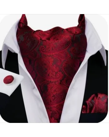 Set cravata / esarfa Ascot + batista + butoni, model 103