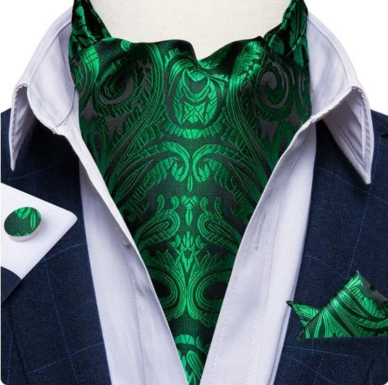 Set cravata / esarfa Ascot + batista + butoni, model 62