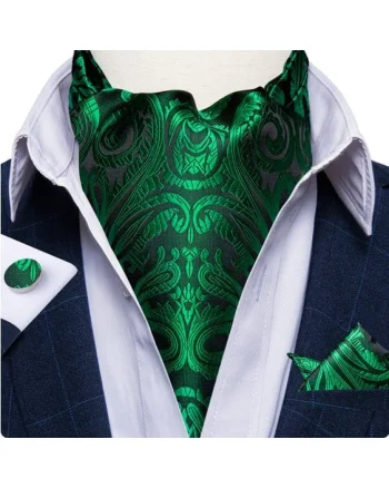 Set cravata / esarfa Ascot + batista + butoni, model 62