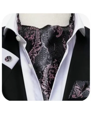 Set cravata / esarfa Ascot + batista + butoni, model 105