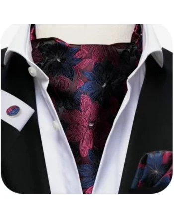 Set cravata / esarfa Ascot + batista + butoni, model 106