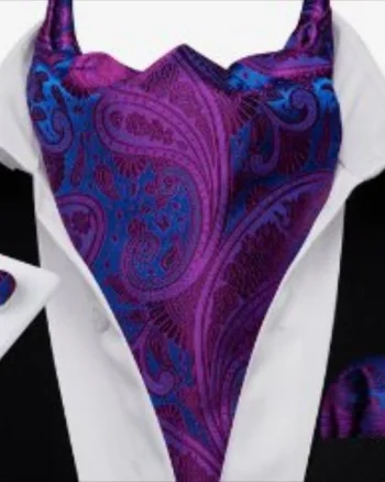 Set cravata / esarfa Ascot + batista + butoni, model 107