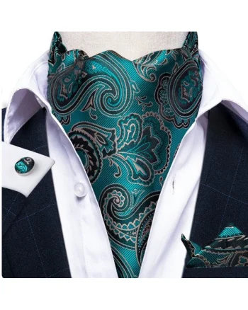 Set cravata / esarfa Ascot + batista + butoni, model 56