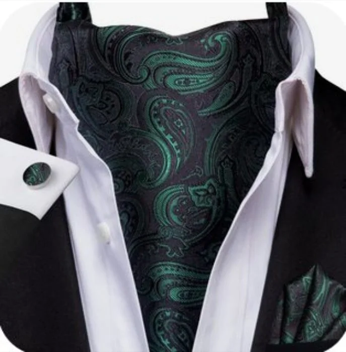 Set cravata / esarfa Ascot + batista + butoni, model 111