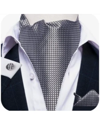 Set cravata / esarfa Ascot + batista + butoni, model 113