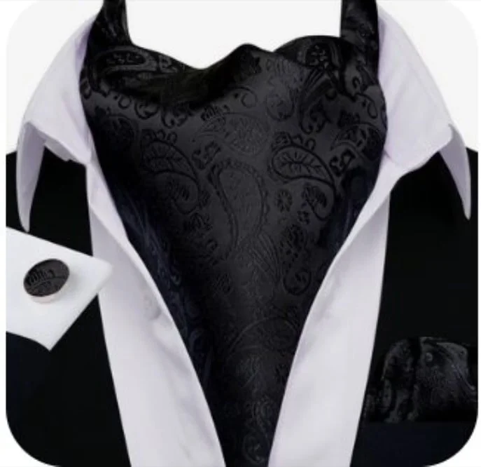 Set cravata / esarfa Ascot + batista + butoni, model 115