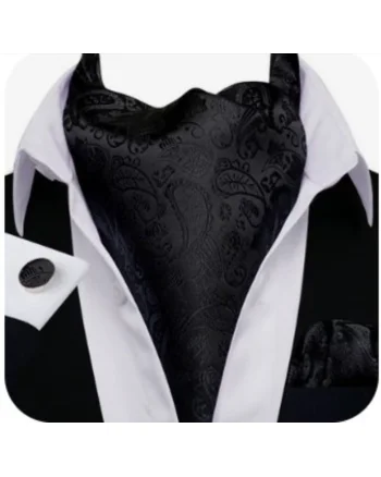 Set cravata / esarfa Ascot + batista + butoni, model 115