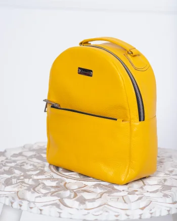 Rucsac Yellow din piele naturala