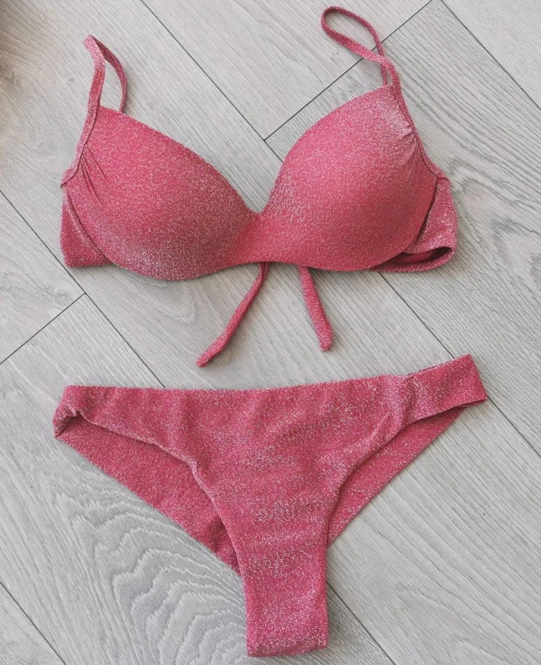 Costum de baie din doua piese Shimming Beauty Red