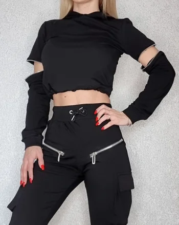 Bluza sport Fancy cu gluga
