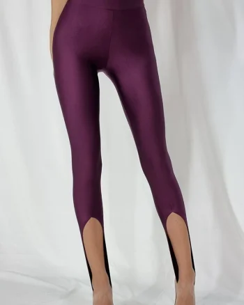 Colanti Selly cu lycra si banda elastica sub talpa, Bordo