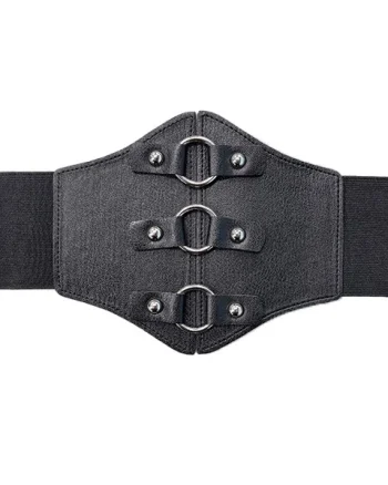 Curea lata tip corset din piele ecologica cu catarame