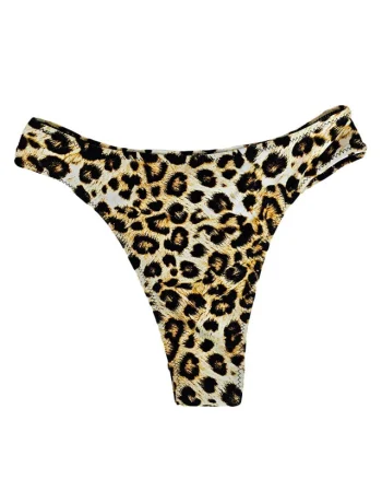 Bikini de baie dama, Luke, cu talie inalta si croi tanga, Animal print