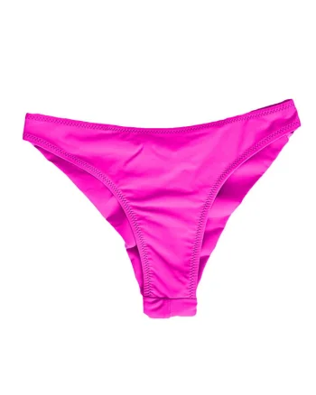 Slip de baie dama, Liam, cu talie medie si croi brazilian, Fucsia