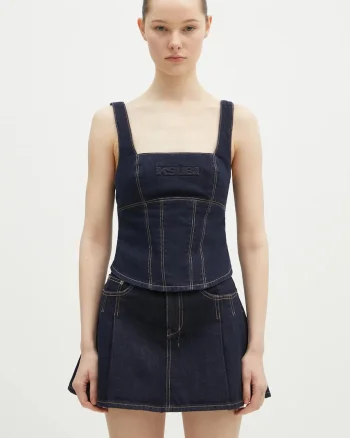 KSUBI bluză subțire din denim Hera Bustier Zenith Pop
