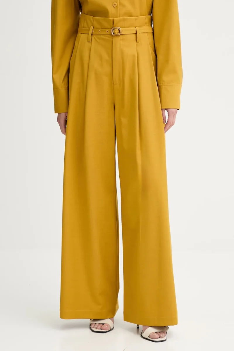ISABELLE BLANCHE pantaloni din lână