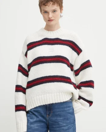 Tommy Jeans pulover din amestec de lână de alpaca