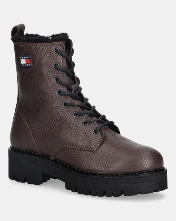 Tommy Jeans cizme de piele TJW URBAN LACEUP BOOT WL