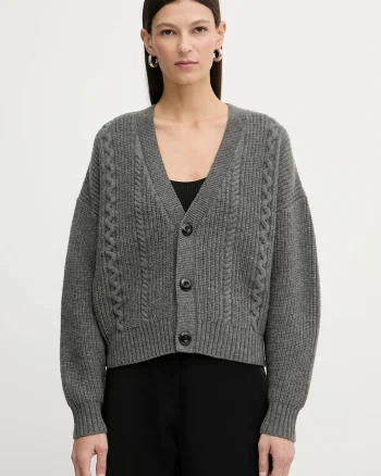 G-Star pulover de lână Cable cropped cardi