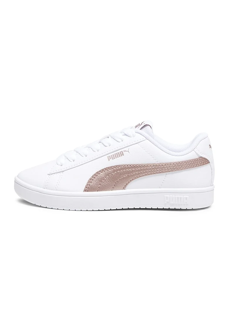 Pantofi sport Rickie Classic de piele ecologica si material textil, Auriu rose/Alb murdar