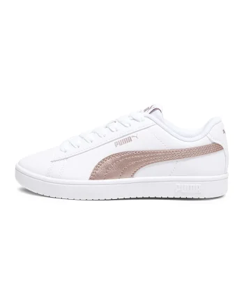 Pantofi sport Rickie Classic de piele ecologica si material textil, Auriu rose/Alb murdar