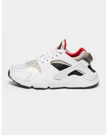Pantofi sport cu garnituri de piele Huarache, Alb/Negru/Gri