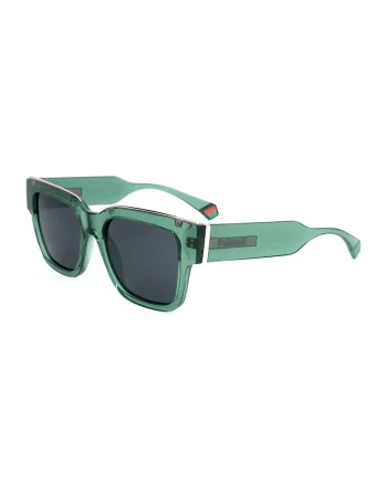 Ochelari de soare dreptunghiulari cu model unisex, Verde