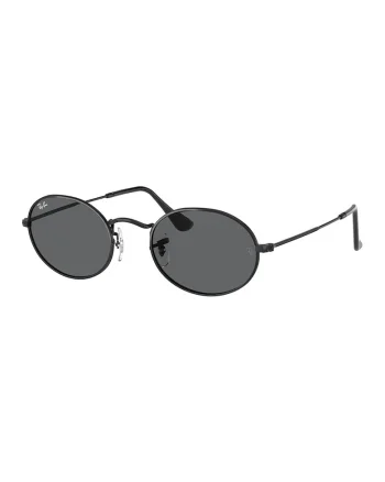 Ochelari de soare ovali unisex, Negru
