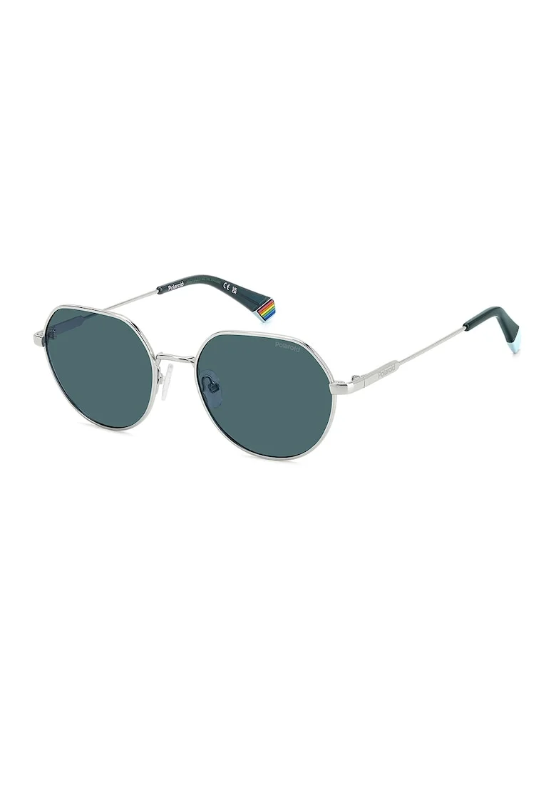 Ochelari de soare rotunzi unisex polarizati, Argintiu