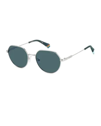 Ochelari de soare rotunzi unisex polarizati, Argintiu