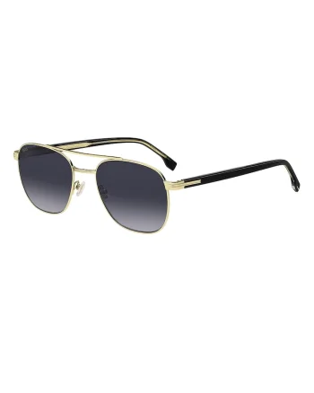 Ochelari de soare aviator cu logo, Auriu/Negru