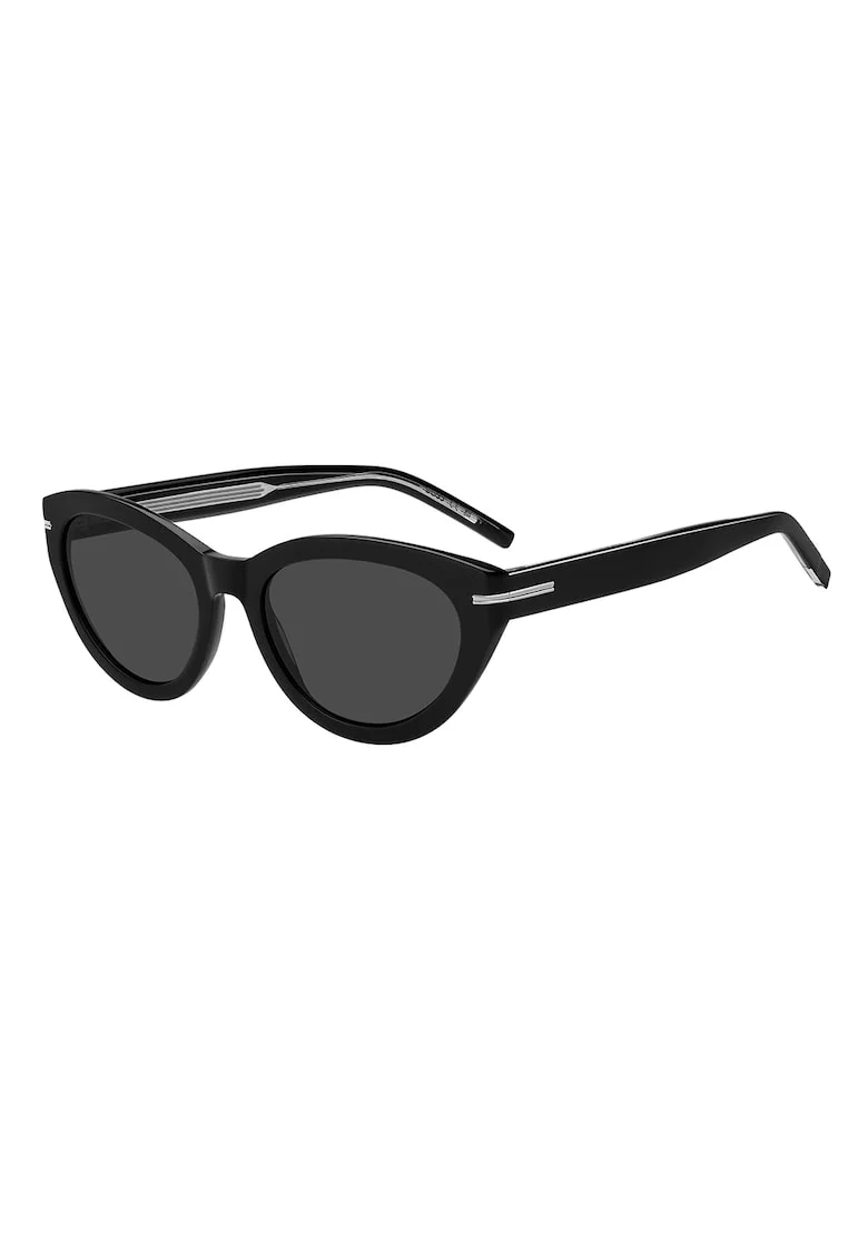 Ochelari de soare cat-eye cu lentile in degrade, Negru