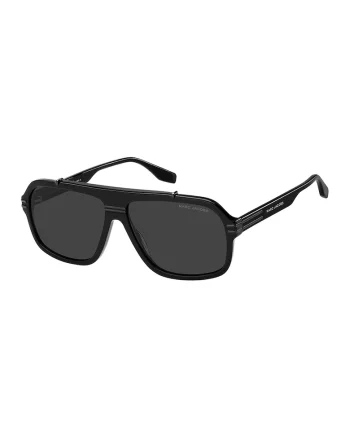 Ochelari de soare cu detalii logo, Negru