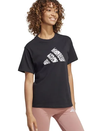 Tricou din bumbac cu imprimeu logo, Alb/Negru