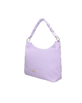 Geanta hobo texturata de piele ecologica, Lila
