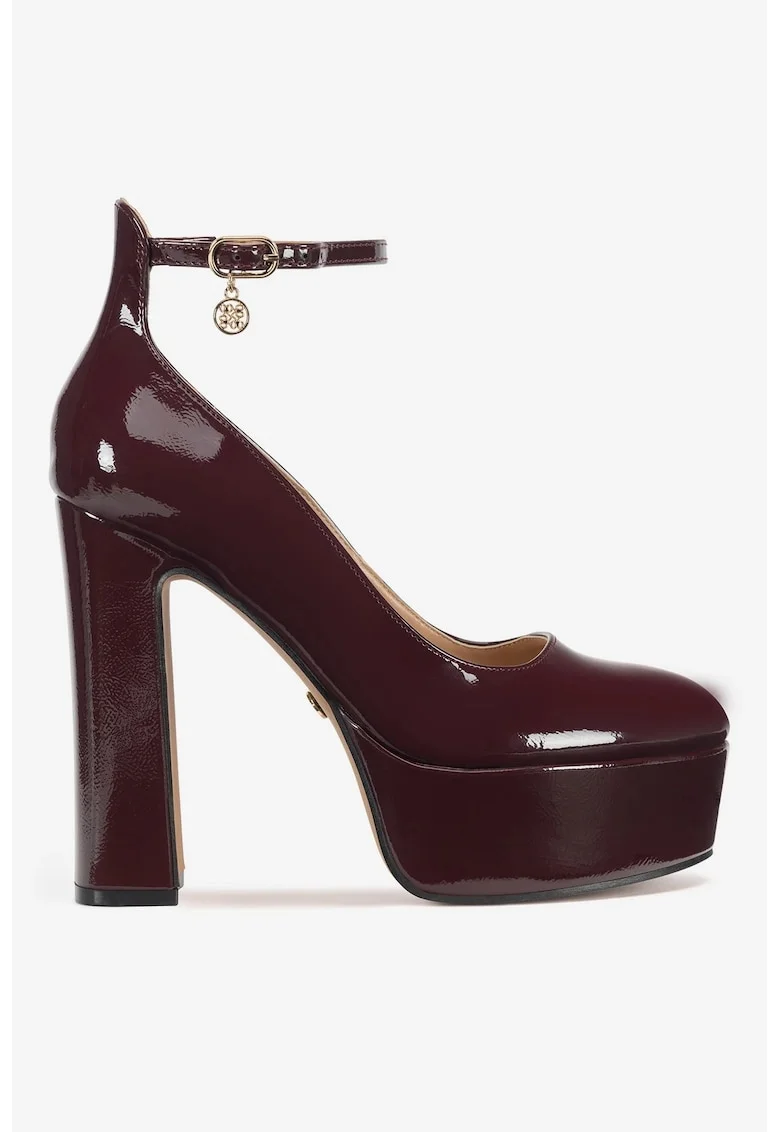 Pantofi dama  5905588931409, Sintetic, Rosu, Rosu
