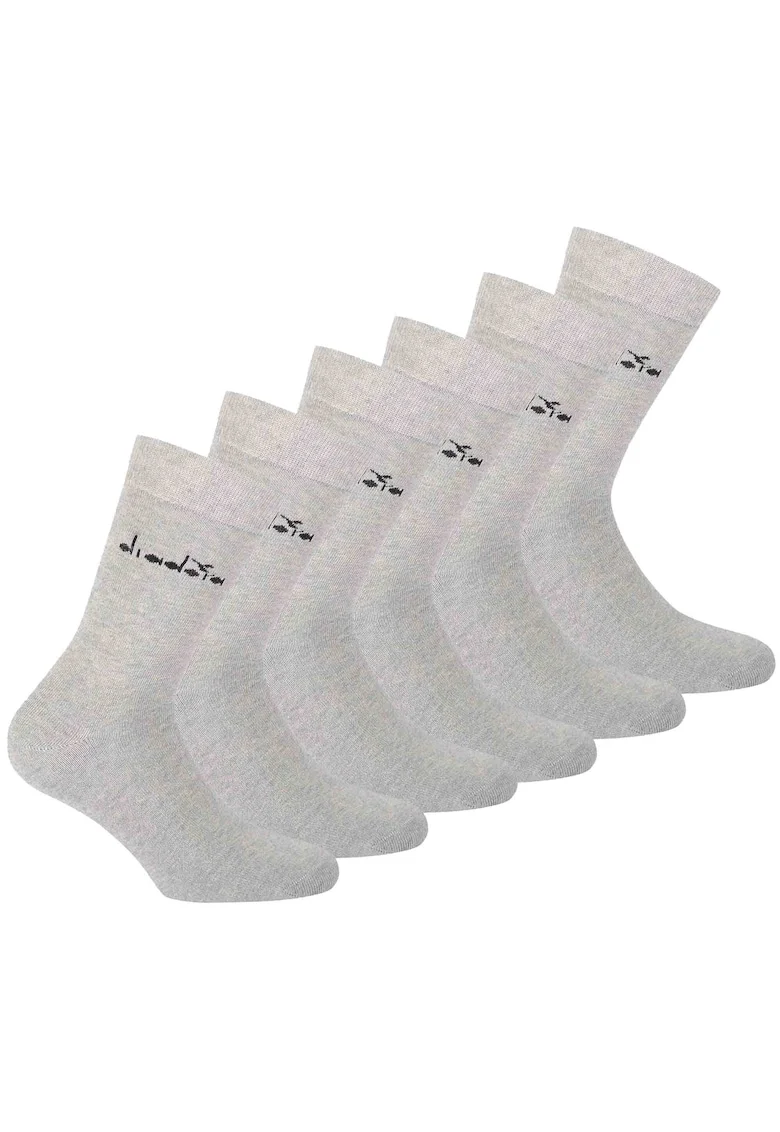 Set de sosete lungi unisex - 6 perechi, Gri deschis