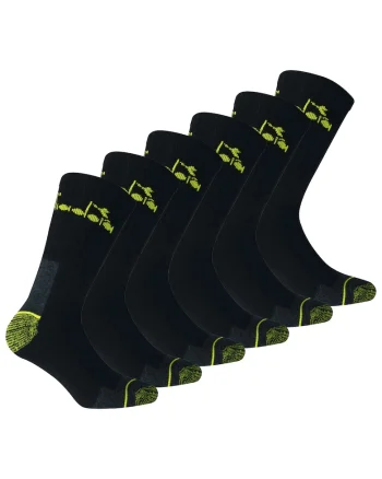 Set de sosete lungi unisex - 6 perechi, Negru