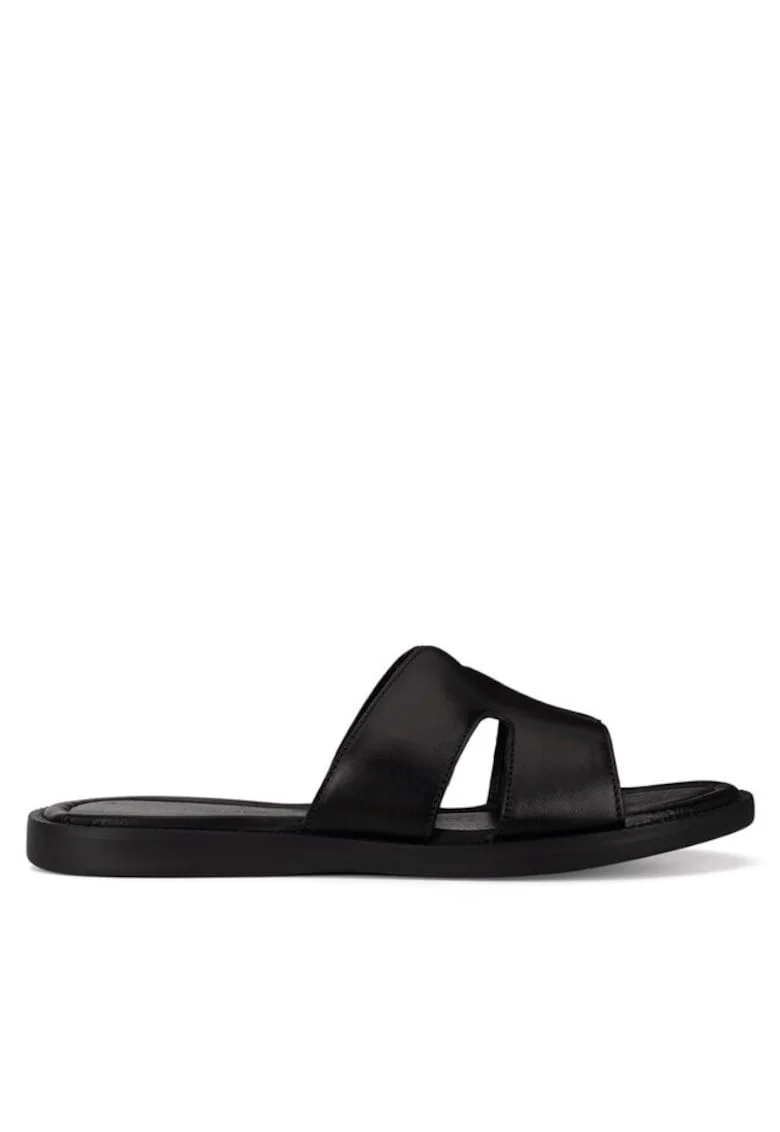 Slapi dama, 72190,  Piele naturala, Negru