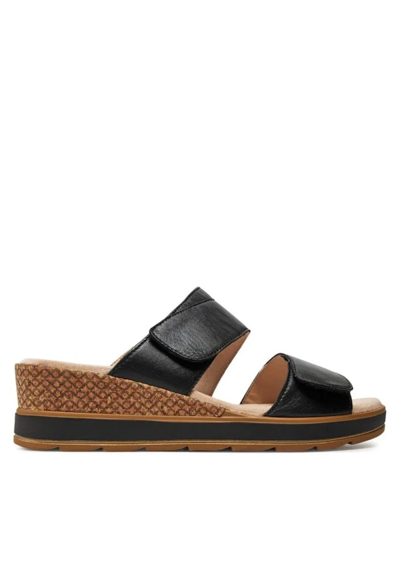 Sandale dama  303663766, Piele naturala, Negru