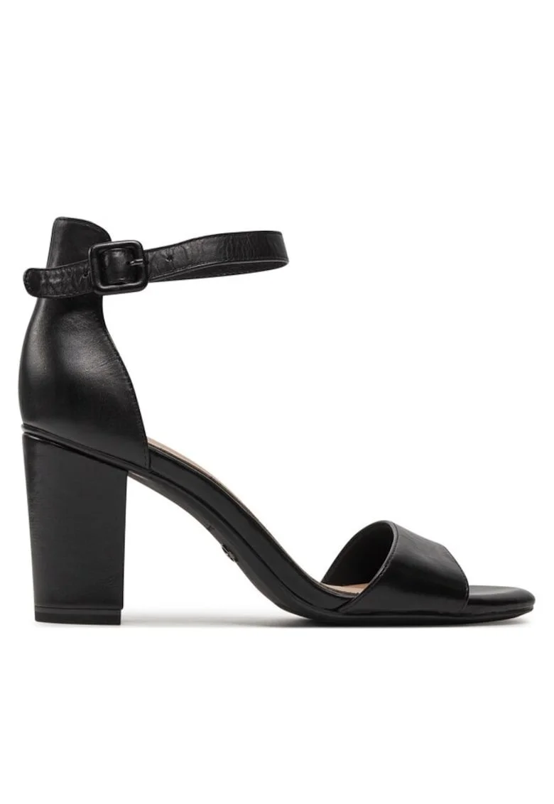 Sandale dama  303736040, Piele naturala, Negru