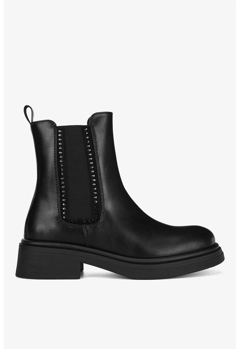Ghete dama  5905588813712, Sintetic, Negru, Negru