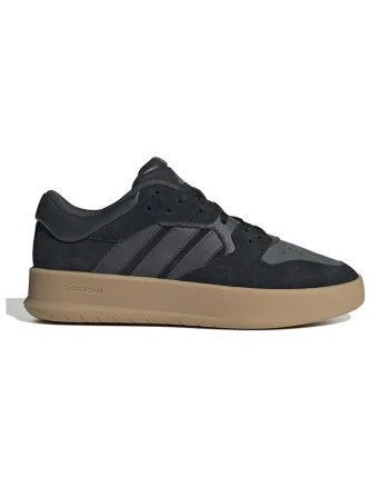 Pantofi sport de piele si piele intoarsa Court 24, Negru